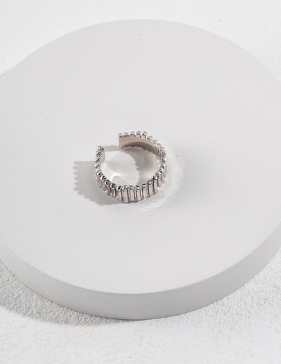 S925 Sterling Silver Stripe Ring