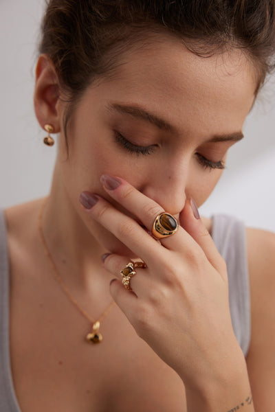 Sterling Silver Tiger Eye Ring