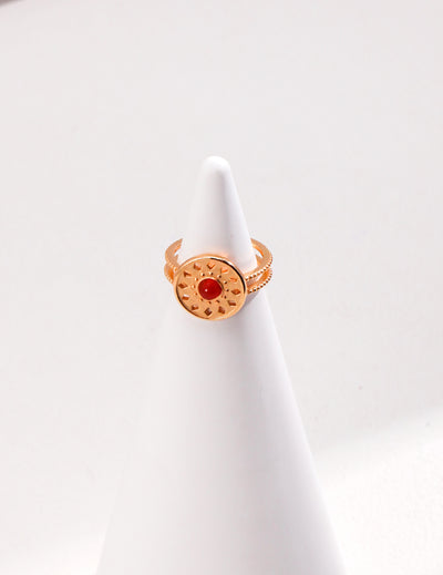 Sterling Silver Red Onyx Rings