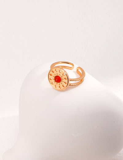 Sterling Silver Red Onyx Rings