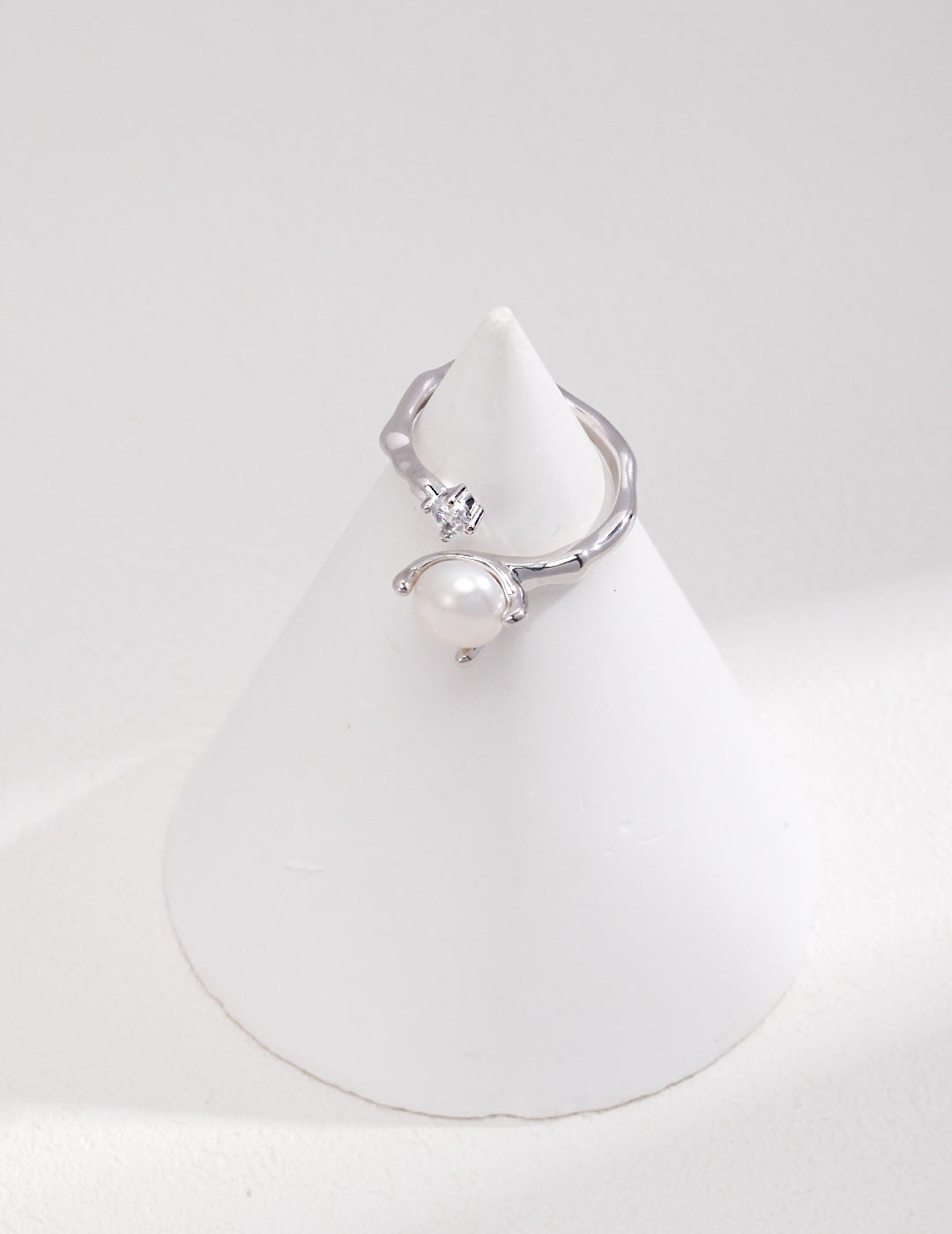 Sterling Silver Pearl Zircon Rings