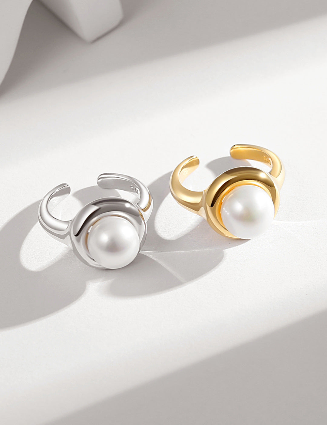 Minimalist French Pearl Rings