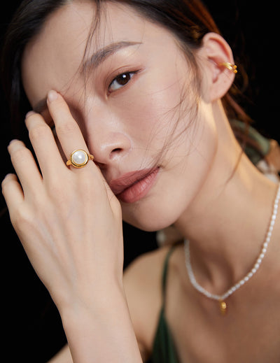 Minimalist French Pearl Rings