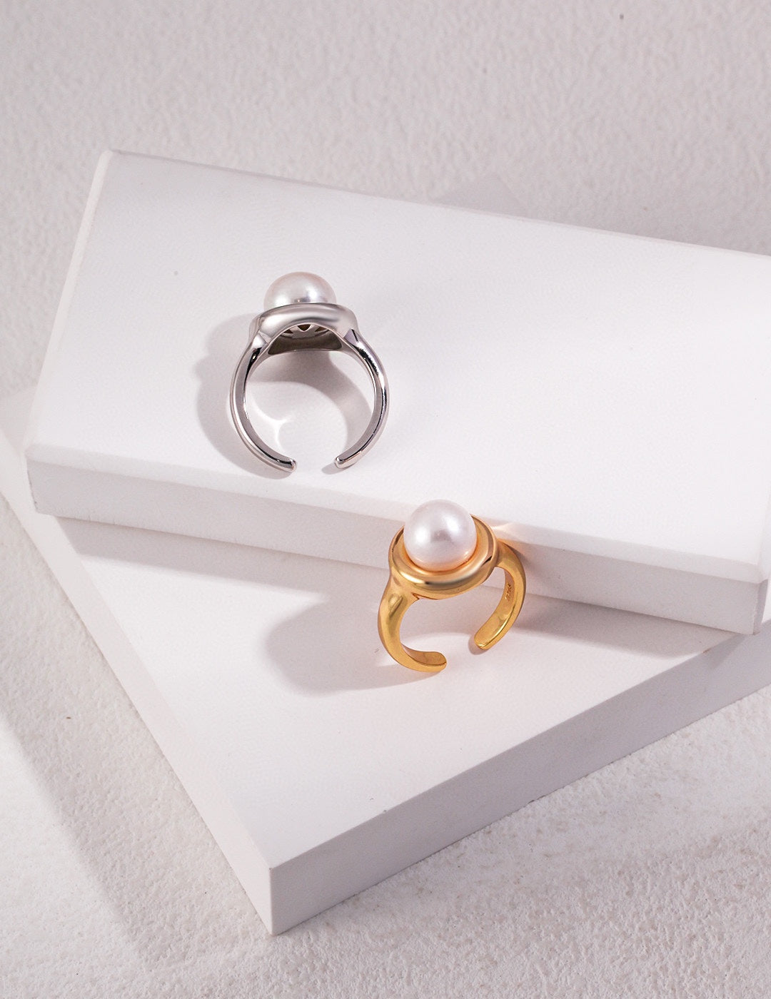 Minimalist French Pearl Rings