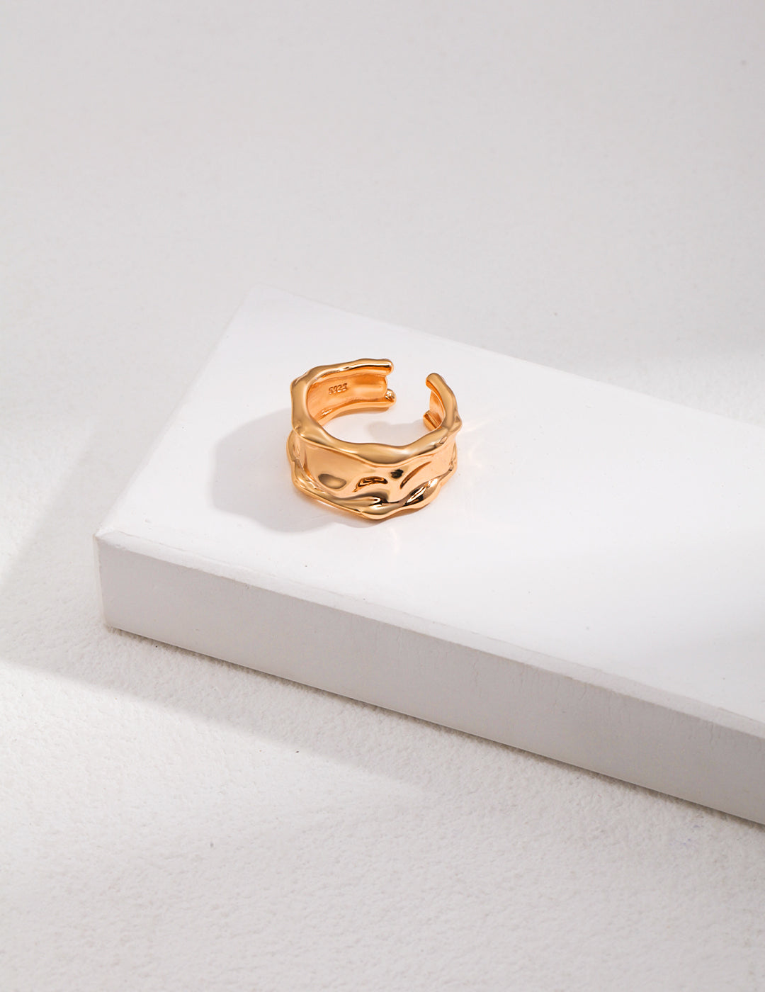 lrregular Lava Wide Face Ring