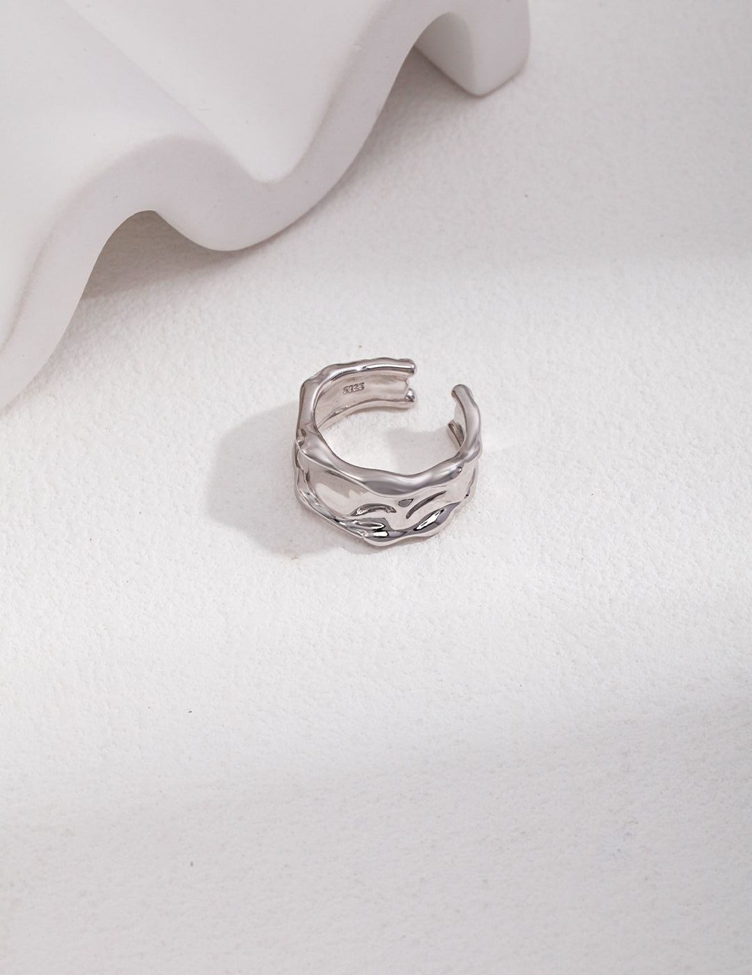 lrregular Lava Wide Face Ring